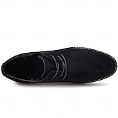 economico Semi-formale-scarpe oxford stringate in pelle scamosciata da uomo – design casual leggero per lavoro, ufficio e uso quotidiano