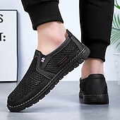 levne Pánské tenisky-pánské nazouváky pro volný čas se vzorem houndstooth - prodyšné lehké mokasíny pro každodenní nošení a cestování