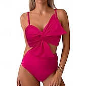 abordables Maillots une pièce et tankinis-Femme Tankini Maillot De Bain Deux Pièces V Profond Bretelles Croisées Maillots de Bain Floral Maillots de Bain Jaune foncé Noir / Blanc Respirable Séchage rapide Poids Léger Sans Manches - Natation