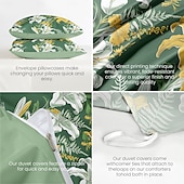 baratos 100% algodão-Conjunto de edredom de 3 peças com estampa de lírio branco, para quarto de hotel, quarto de hóspedes, conjunto confortável, 1 capa de edredom, 2 fronhas