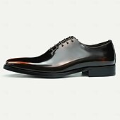 economico Scarpe Eleganti Classiche-scarpe oxford da uomo in pelle verniciata di vacchetta di prima qualità - calzature eleganti da lavoro con finitura lucida ed elegante, ideali per matrimoni, ufficio e occasioni formali