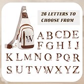 cheap Luggage &amp; Travel Storage-Personalized Crossbody Bag Custom Best Gift for Mom – Custom Letter Design, Large Capacity Shoulder Bag for Travel, Daily Use, Camping, Unique Gift for Lover, Family, or Friends