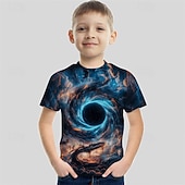 Boys 3D Graphic Galaxy T shirt Tee Short Sleeve Summer Spring Fashion Basic Kids 4-12 Years Crew Neck Outdoor Casual Daily Regular Fit4