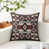 abordables Style Vintage-Housse de coussin décoratif vintage sud-ouest 1PC coussin carré en doux pour canapé housse de coussin pour chambre salon chaise