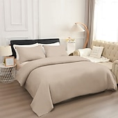 cheap Duvet Cover Sets-Duvet Cover Queen Size 3 Piece Queen Duvet Cover Set, Soft Double Brushed Queen Size Duvet Covers with Zipper Closure, 1 Duvet Cover and 2 Pillow Shams