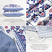 cheap 100% Cotton-Geometric Pattern Duvet Cover Set Set Soft 3-Piece Luxury Cotton Bedding Set Home Decor Gift Twin Full King Queen Size Duvet Cover