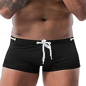 billiga simshorts för män-Herr Badshorts Badkläder Underdelar Snörning Simmning Surfing Strand Vattensport Solid färg Sommar Vår