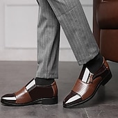 economico Formale-scarpe formali da uomo in vernice nera con cerniera laterale – design elegante e alla moda per matrimoni, feste e abbigliamento da lavoro