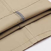 abordables Delgado-Hombre Graduación pantalones de traje Pantalones Chinos Botones Bolsillo Plano Comodidad Formal Fiesta Trabajo Moda Estilo clásico Dunkelkaki Caqui Claro Microelástico
