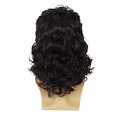 economico Parrucche storiche-Parrucche Mullet Maschili Parrucca Cosplay Riccia Costume Parrucca Retro Punk Rocker Disco Parrucche Sintetiche Completamente per Carnevale Parrucche di Halloween