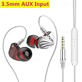 levne Drátové špunty do uší-kabelová sluchátka s mikrofonem 3,5mm sluchátka do uší zvuková izolace vodotěsná bezšňůrová stereo sluchátka bohaté basy s 1,2metrovým kabelem ovládání hlasitosti pro telefon notebook pc tablet mp3 přehrávač