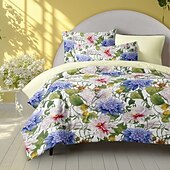 cheap 100% Cotton-100% Cotton Duvet Cover Set Floral Pattern Comforter Set Soft 3-Piece Luxury Bedding Set Home Decor Dusk Bedding Gift King Queen Full Size