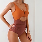 voordelige One Pieces &amp; Tankinis-Dames Tankini Tweedelig zwempak Racerback Uitknippen Zwemkleding Lapwerk Zwemkleding Zwart Blozend Roze Ademend Sneldrogend Lichtgewicht Mouwloos - Zwemmen Surfen Strand Zomer Lente