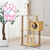 cheap Cat Trees-62 Inches Cat Tree/Cat Tree House and Towers for Large Cat/Cat Climbing Tree with Cat Condo/Cat Tree Scratching Post/Multi-Level Large Cat Tree