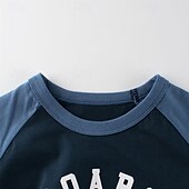 cheap Tees &amp; Shirts-Multi Packs 3pcs Boys Crew Neck Short Sleeves Black+White+Light Blue T Shirt Cartoon Vacation Daily Wear 100% Cotton Spring &amp; Summer