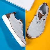 cheap Men&#039;s Sneakers-Men&#039;s Lightweight Barefoot Shoes Knit Sneakers - Breathable Casual Shoes with Lace-Up Design for Walking, Travel and Daily Wear