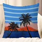cheap Throw Pillows &amp; Covers-Summer Vibe Decorative Toss Pillows Cover 1PC Palm Trees Soft Square Couch Cushion Case Pillowcase for Bedroom Livingroom Sofa Chair