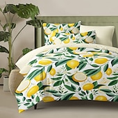 baratos 100% algodão-100% algodão conjunto de capa de edredão conjunto de padrão laranja conjunto de capa de edredom conjunto de cama macio 2/3 peças conjunto de cama de luxo decoração de casa presente rei rainha capa de