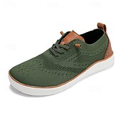 cheap Men&#039;s Sneakers-Men&#039;s Lightweight Barefoot Shoes Knit Sneakers - Breathable Casual Shoes with Lace-Up Design for Walking, Travel and Daily Wear