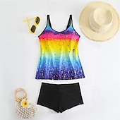 cheap One Pieces &amp; Tankinis-Women&#039;s One Piece Swimsuit Racerback Swimwear Swimwear White Yellow Breathable Quick Dry Lightweight Sleeveless - Swimming Surfing Beach Summer Spring Plus Size