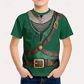 cheap Boy&#039;s 3D Vision &amp; Geometry-St. Patrick Boys 3D Graphic T shirt Tee Short Sleeve Summer Spring Fashion Basic Kids 4-12 Years Crew Neck Outdoor Casual Daily Regular Fit