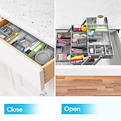 cheap Clothes Drawer Organizers-Multi-Level Smart Drawer Organizer, 3-Tier Expandable Desk Drawer Organizer, Folding Storage Tray for Office, Home, Kitchen, Makeup, Jewelry, Junk Drawer Organization