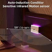 preiswerte Sensor Nachtlichter-1 Stück Nachtlicht mit PIR-Bewegungssensor – RGB-Farbwechsel-Schranklicht, USB-aufladbare Nachtlampe mit Körpersensor für Treppen, Schlafzimmer und Flur