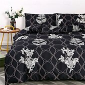 cheap Duvet Cover Sets-King Size Duvet Cover Set Simple Kingsize Bedding Bed Set Soft Brushed Microfiber with Zipper Closure Quilt Cover with 2 Pillowcases