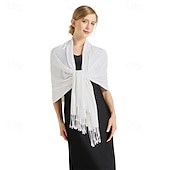 baratos envoltórios de convidados de casamento-xale de pashmina macio e sedoso envolve lenço de cores sólidas para vestidos de noite de casamento