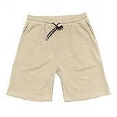abordables Ensembles de chemises basiques pour hommes-Homme Deux pièces Ensemble Chemise Ensemble été Et Set Uni Quotidien Vacances Sortir Col Manche Courte Pantalon Court Été Mode Occasionnel Confortable Vêtement Tenue