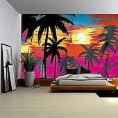 Χαμηλού Κόστους Ταπισερί Ωκεανικής Παραλίας-Καλοκαιρινές Φοινικιές Κρεμαστή Ταπισερί Τέχνης Τοίχου Μεγάλη Ταπισερί Μωσαϊκό Διακόσμηση Φωτογραφίας Φόντο Κουβέρτα Κουρτίνα Σπίτι Υπνοδωμάτιο Σαλονάκι Διακόσμηση