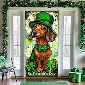 Недорогие Праздничные гобелены-День святого патрика украшения на дверь дверные чехлы трилистники золотые украшения на дверь гобелен на удачу дверной занавес украшение на задний план для внутренней/наружной двери баннер для входной