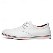 cheap Semi-Formal-Men&#039;s Casual Lace-Up Shoes – Vibrant Faux Leather Upper, Lightweight Design, Non-Slip Sole, Perfect for Everyday Wear and Summer Outings