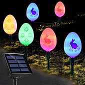levne Velikonoční světla-5m solární velikonoční zásuvný světelný řetězec na zemní velikonoční vejce - 20 LED pro ozdobu nádvoří, zahrady a trávníku