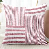 baratos Estilo Vintage-tiras decorativas almofadas capa 1pc macio quadrado sofá almofada caso fronha para quarto sala de estar sofá cadeira rosa azul cinza