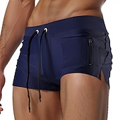 billiga Herrarnas simshorts-Herr Badshorts Snabb tork Bekväm Andningsfunktion Badkläder Underdelar Snörning Surfing Strand Vattensport Simmning Solid färg Sommar