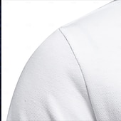 ieftine Polo de elit pentru bărbați-Bărbați Polo tricotat Polo de afaceri Oficial Muncă Răsfrânt Manșon scurt Geometric Nasturi Vară Negru Alb Albastru piscină Gri Polo tricotat