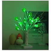 cheap Decorative Lights-St. Patrick&#039;s Day Clover Decorative Night Light 45CM 13 LEDs  - USB/Battery Dual Powered with 8-Function Remote Control for Indoor Party Atmosphere Decoration 1pc