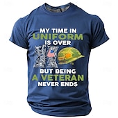 abordables Camiseta patriótica para veteranos-Día de los Veteranos Camiseta Patriota Patriótica de Hombre Veterano Camiseta de Veteranos Camiseta de Manga Corta Camiseta de Impresión 3D Camiseta de Cuello Redondo Estilo Diario Militar Calle