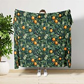 cheap Blankets &amp; Throws-Inspired By William Morris Floral Fruit Pattern Super Soft Throws Blanket, Novelty Flannel Throw Blankets Warm 3D Printed All Seasons Gifts Big Blanket