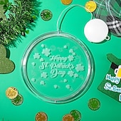 cheap Decorative Lights-St. Patrick&#039;s Day Decorative Window Light - Battery Powered Suction Cup Hanging Light for Irish Festival Decoration 1pc