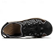voordelige Buitensandalen-Heren outdoor wandelsandalen - ademend gesloten teenontwerp, verstelbare vetersluitingen, antislipzool, comfortabele zomerschoenen voor trekking en kamperen