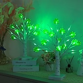 cheap Decorative Lights-St. Patrick&#039;s Day Clover Decorative Night Light 45CM 13 LEDs  - USB/Battery Dual Powered with 8-Function Remote Control for Indoor Party Atmosphere Decoration 1pc