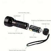 cheap Flashlights-51 LED UV Flashlight - 395nm Black Light for Dog Urine, Pet Stains &amp; Bed Bug Detection (Batteries Not Included)