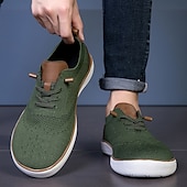 cheap Men&#039;s Sneakers-Men&#039;s Lightweight Barefoot Shoes Knit Sneakers - Breathable Casual Shoes with Lace-Up Design for Walking, Travel and Daily Wear