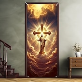 halpa Garaasi- ja ovibannerit-Oven Koristeet Oven Peitot Jeesus Oven Gobeliini Oven Verho Koristus Tausta Sisä-/Ulko-oven Banneri Etuovelle Maalaistalon