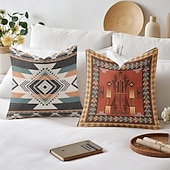 abordables Style Vintage-Housse de coussin décoratif vintage sud-ouest 1PC coussin carré en doux pour canapé housse de coussin pour chambre salon chaise