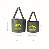 abordables Accesorios para acampar-Cubo de agua plegable para exteriores, gran capacidad, bolsa de almacenamiento portátil para acampar, cubo de remojo multifuncional para viajes, cubo de pesca