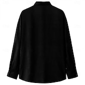 cheap Men's Western Shirts-Men's Musical Instrument Western Shirt Long Sleeve Western Sports Outdoor Spring Fall Turndown Button Up Black