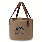 abordables Accesorios para acampar-Cubo de agua plegable para exteriores, gran capacidad, bolsa de almacenamiento portátil para acampar, cubo de remojo multifuncional para viajes, cubo de pesca